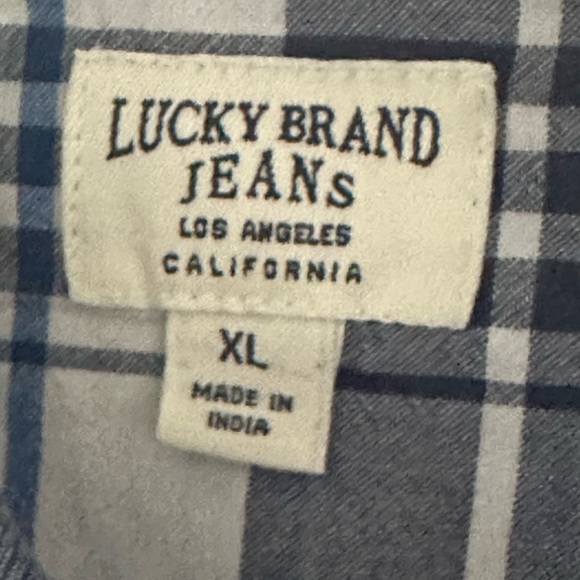 Lucky Brand Mens Western Pearl Snap Plaid Long Sleeve Shirt Size XL - Picture 3 of 9